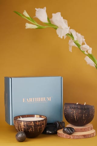 Earthhium Lavender & Lemongrass Coconut Shell Candles