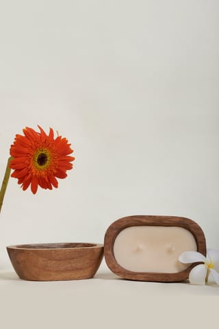 Earthhium Ancient Insense | Wooden Bowl Candle