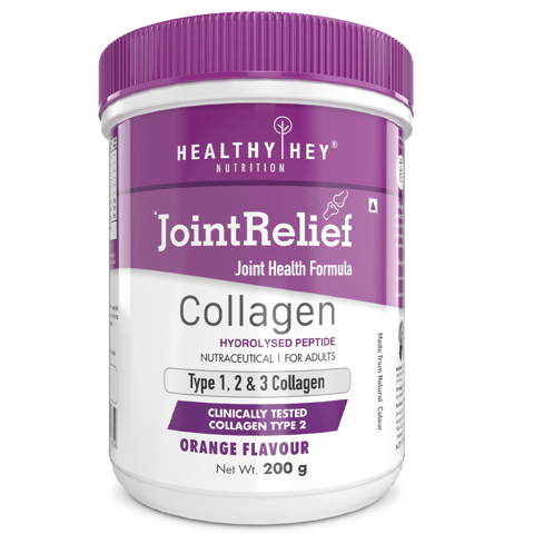 JointRelief Collagen Peptide Type 1, 2 and 3 Hydrolysed with Glucosamine,Chondroitin,MSM 200g,Orange