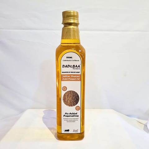 Dadobaa Yellow Mustard Cold Pressed Oil (500 ml)