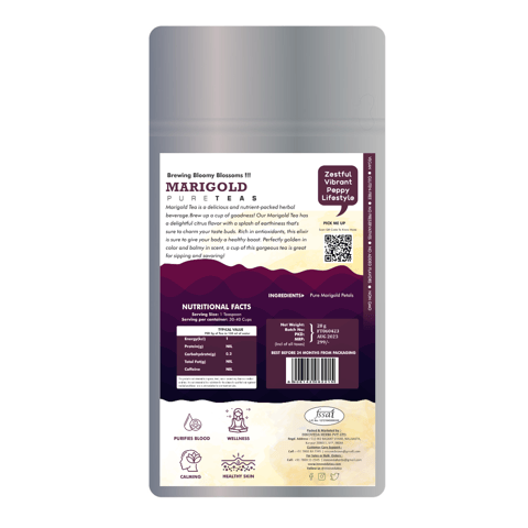Innoveda Marigold Tea for skin health (28 gms, 25-35 Tea Cups)