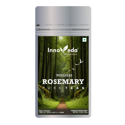 Innoveda Rosemary Leaf Tea For Stress Relief & Hair Growth (50 gms, Makes 40 - 50 Tea Cups)