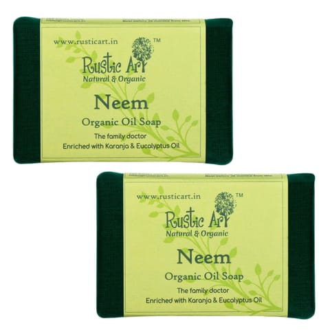 Rustic Art Organic Neem Soap 100gms ( Pack of 2 )