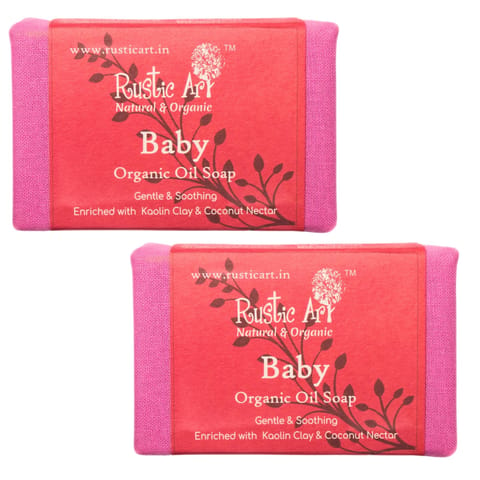 Rustic Art Organic Baby Soap, 100gms  ( Pack of 2 )