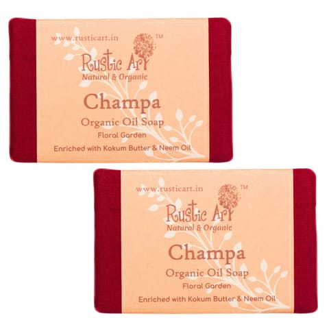 Rustic Art Organic Champa Soap 100gms ( Pack of 2 )