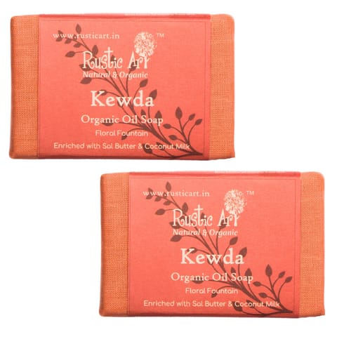Rustic Art Organic Kewda Soap 100gms ( Pack of 2 )