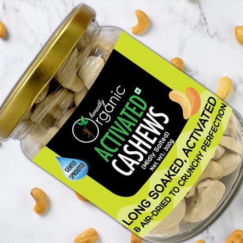 Honestly Organic Activated/Sprouted Organic Cashews (Mildly Salted - 300 gms)