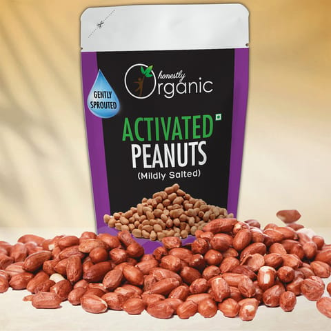 Honestly Organic Activated/Sprouted Organic Peanuts (Mildly Salted - 150 gms - Pack of 2)