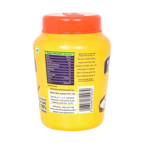 Farmer Fresh Pure Desi Ghee (500 ml) | Immunity Booster & Better Digestion | Premium Buffalo Ghee Jar
