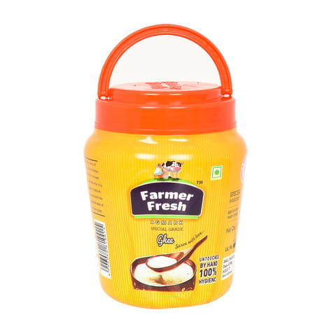 Farmer Fresh Pure Desi Cow Ghee (2 Litres, Pack of 1) | Pure Desi Cow Ghee | Premium Ghee Jar
