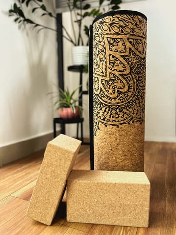 Dvaar Sthairya - The Cork Yoga Brick (Set of 2 Pieces)