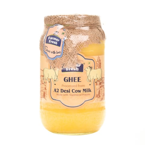 Farmer Fresh Pure Desi Cow Ghee (1 Litre) | Pure Desi Cow Ghee| Premium A2 Keto Diet Friendly Desi Ghee