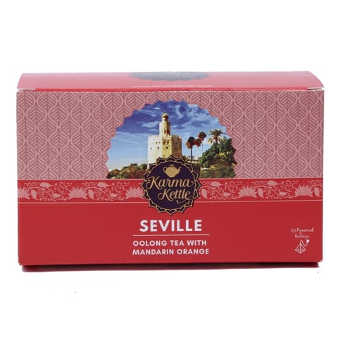 Karma Kettle Seville Oolong Tea with Orange & Spices (25 Pyramid Tea Bags)