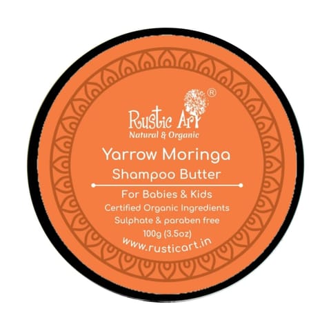Rustic Art Yarrow Moringa Shampoo Butter For Babies and Kids (100 gms)