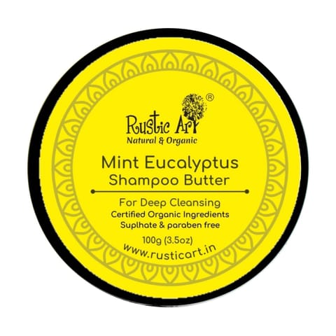 Rustic Art Mint Eucalyptus Shampoo Butter (100 gms)