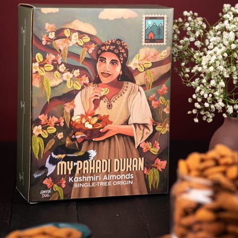 My Pahadi Dukan Kashmiri Single-tree Origin Premium Mamra Almonds (500 gms)