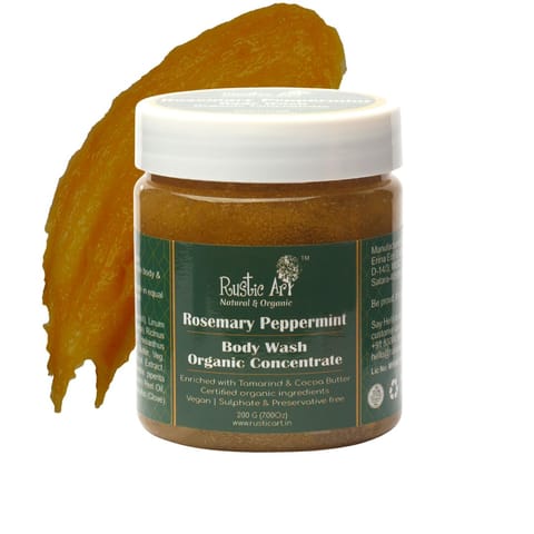 Rustic Art Rosemary Peppermint Body Wash Concentrate (200 gms)