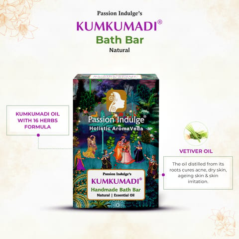Passion Indulge Kumkumadi Kit-Kumkumadi Natural Handmade Bath Bar, Kumkumadi face Cleanser & Kumkumadi Facial oil