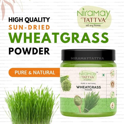 Niramay Tattva Wheat Grass Powder (100 gms),  Non-GMO, Vegan, Superfood | Antioxidant, Energy, Detox, Immunity Booster, Skin Health