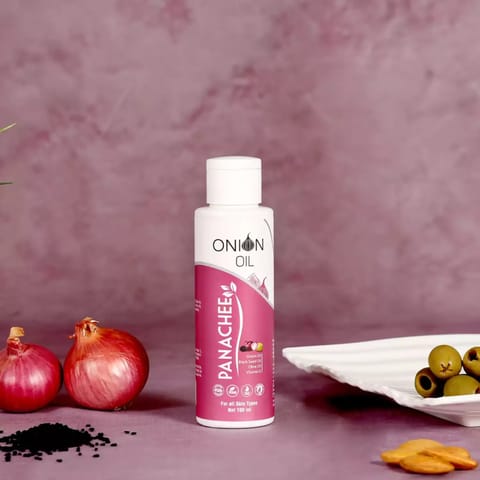 Panachee Onion Oil with Black Seed | Non Sticky & Greasy | Hair Growth & Strength (100 ml)
