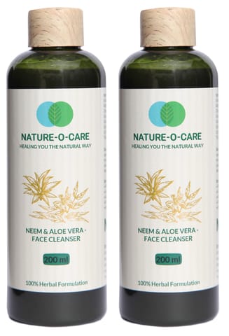 Nature-O-Care Neem Aloevera Face Cleanser (Pack Of 2, Each of 200 ml)
