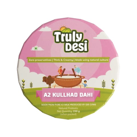 Truly Desi A2 Kullhad Dahi 200 gms- pack of 6