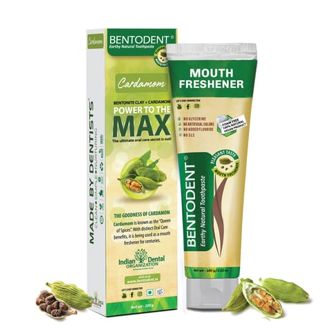 Bentodent Cardamom Natural Toothpaste - SLS Free (100 gms)
