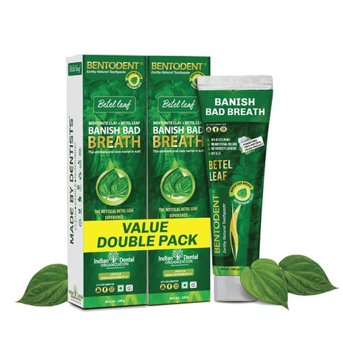 Bentodent Betel Leaf Toothpaste - Natural & SLS Free 100g (Pack of 2)