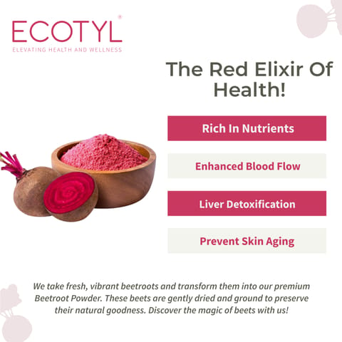 Ecotyl Beetroot Powder | Freshly Ground | 100g
