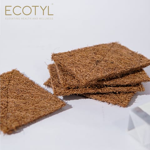 Ecotyl Coconut Scrub Pad | Dishwashing Pad | Natural Long-Lasting Stitched Coir Scrubber - Set of 5