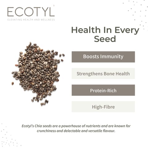 Ecotyl Chia Seeds | Raw | Rich in Antioxidants & Fibre (250 gms)