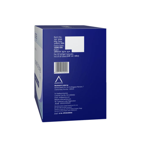 Aarkios Icomega (Icosapent Ethyl Softgels 1000 mg )10 Capsules