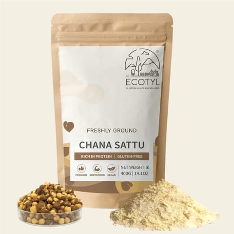 Ecotyl Sattu Atta | Roasted Gram Flour | Plant Based Protein (400 gms)
