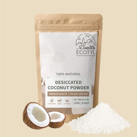 Ecotyl Desiccated Coconut Powder | Unsweetened (250 gms)