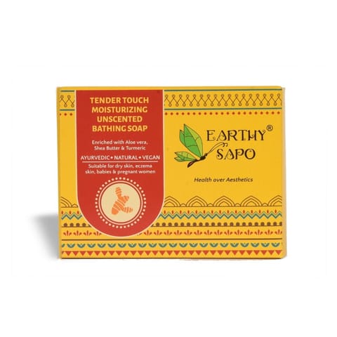 Earthy Sapo Tender Touch Unscented Moisturizing Bathing Soap 100 g