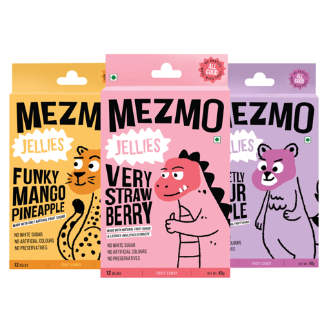 Mezmo Candy Funky Fruit Candy (3 Boxes of Soft Candies)