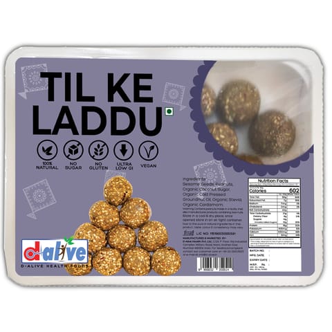 D-Alive Til ke laddoo Indian Sweets Mithai (250 gms)