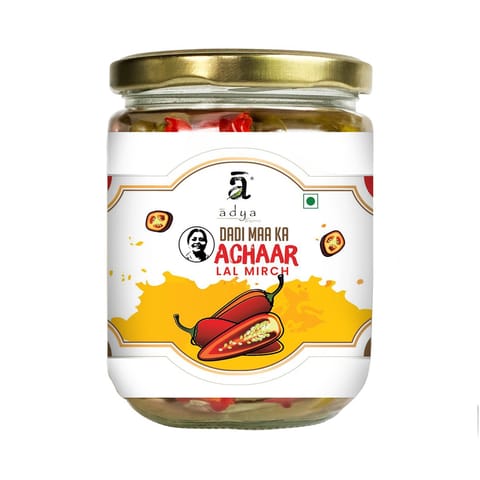Adya Organics Dadi Ma Ka Lal Mirch Ka Achaar (400gms)