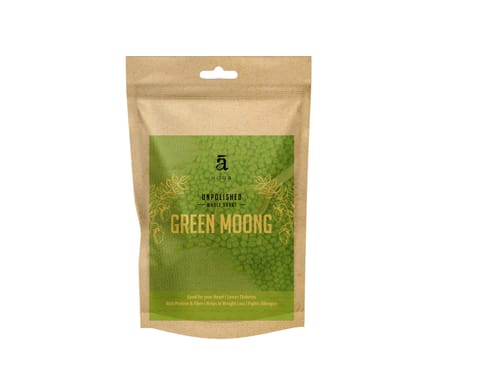 Adya Organics Unpolished Whole (Sabut) Green Moong - (Pack of 2 -  500 gms each)