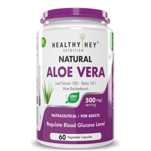 Healthyhey Nutrition Natural  Aloe Vera Extract- 60 Veg Capsules