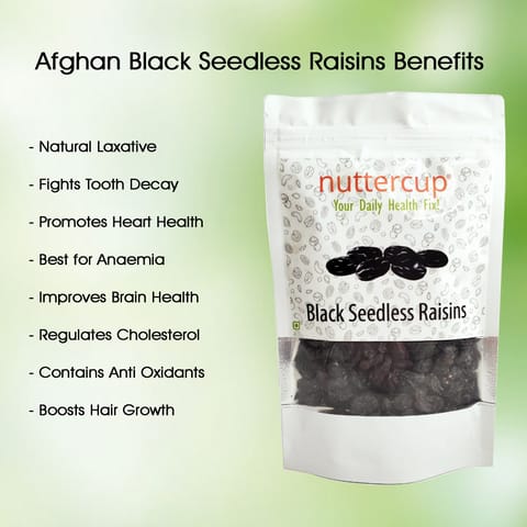 Nuttercup Black Seedless Raisins 200gm