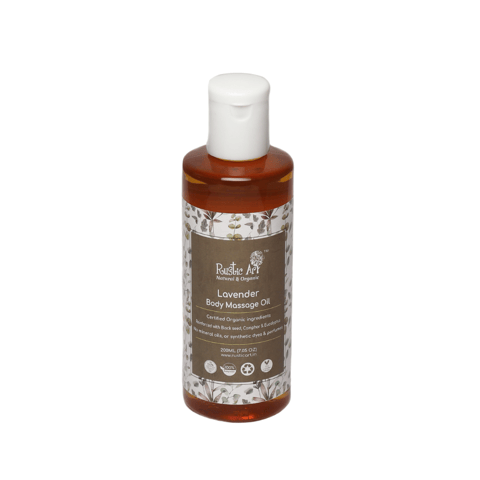 Rustic Art Organic Lavender Body Massage Oil (200 ml)