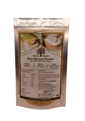 Greenhabit Raw Banana Flour - Gluten Free (500 gms)