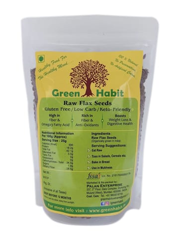 Green Habit Healthy & Nutritious Raw Flax Seed (500 gms Pack)