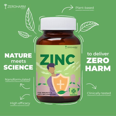 Zeroharm Zinc Supplement Tablets to Boost Immunity (60-Tablets)