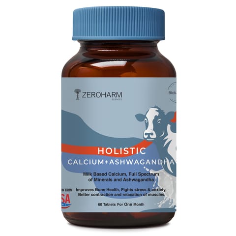 Zeroharm Holistic Calcium And Ashwagandha (60-Tablets)