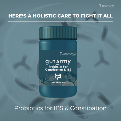 Zeroharm Gut Army Constipation IBS (60-Capsules)