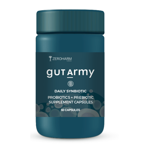 Zeroharm Gut Army Prebiotic & Probiotic (60-Capsules)