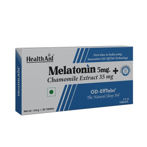 HealthAid Melatonin 5 mg?with Chamomile 35 mg OD-EffTabs?