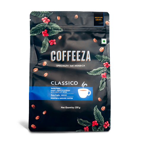 Coffeeza Classico Ground Coffee - Medium Grind (250gm)